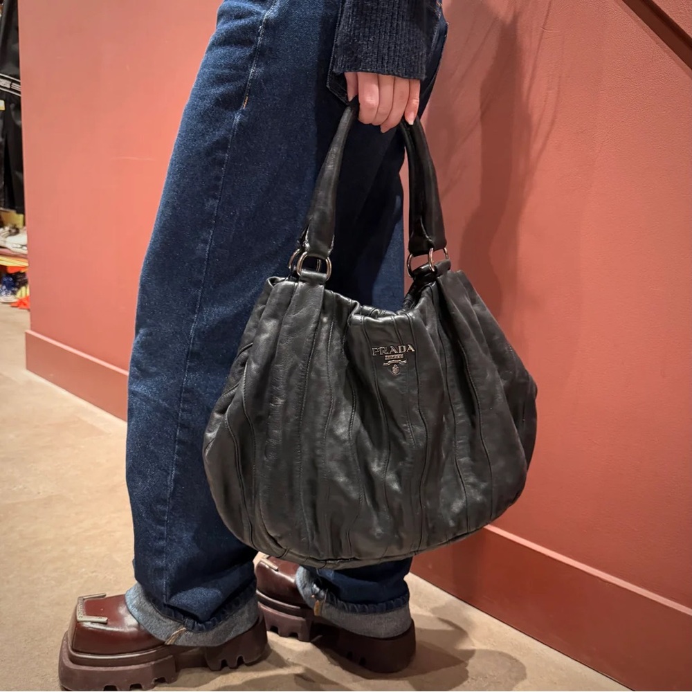 Prada Nappa Mordore Stripes Tote